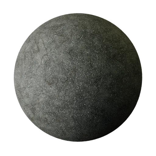 Cracked asphalt