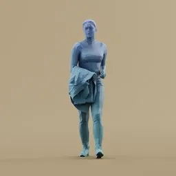 Lowpoly Casual Female Figure