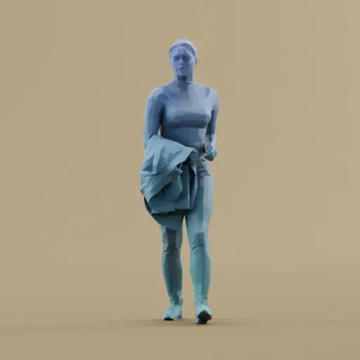 Lowpoly Casual Female Figure