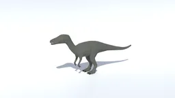 Detailed Blender 3D Baryonyx dinosaur model for CG visualization, with separate meshes for tongue, eyes, and teeth.