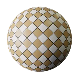 Square Brownish and white Ceramic tile
