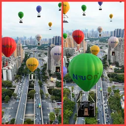 Premade balloons cgi add with FOUR k video