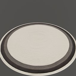 Black circle round carpet