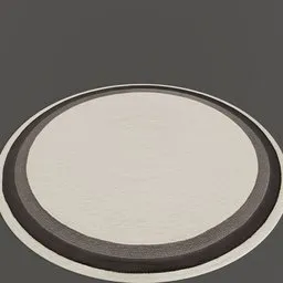 Black circle round carpet