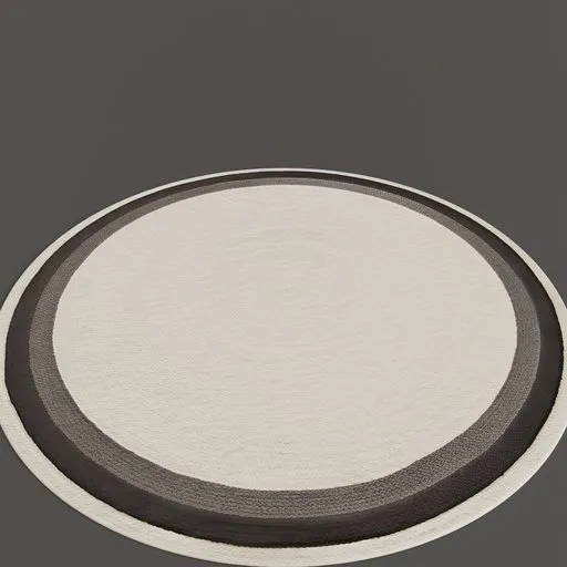 Black circle round carpet