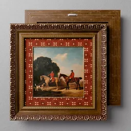 Picture Vintage Horse Riders Art Frame