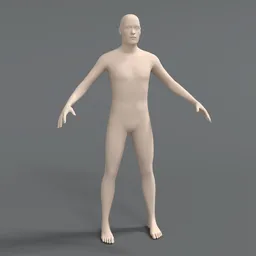 Caucasian Man Base Mesh