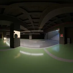 Modern Underground Parking Garage -