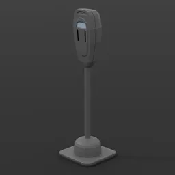 Low Poly Parking Meter
