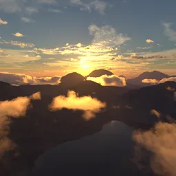 Mountain and Lake Sunset