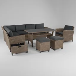 Modena Outdoor Dining Lounge Set