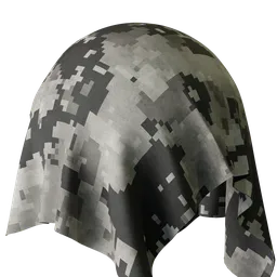 Black&White camo fabric