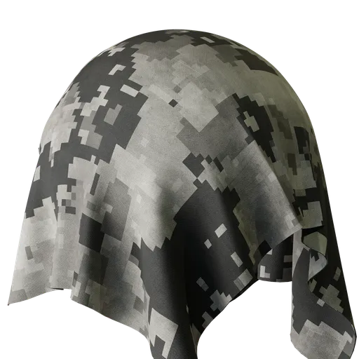 Black&White camo fabric