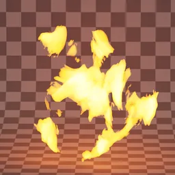 Realistic procedural volumetric fire effect material for 3D modeling in Blender, suitable for dynamic FX in animations.