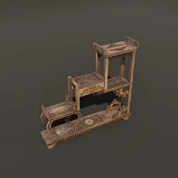 Carved gold design table