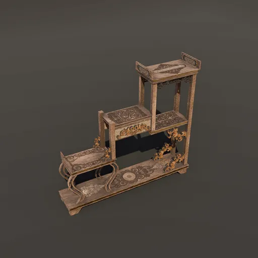 Carved gold design table