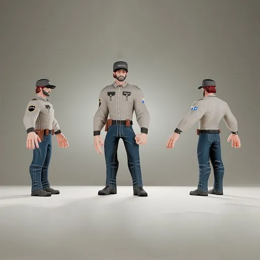 Security Guard Officer Character