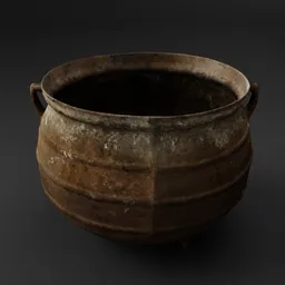 Rustic Iron Cauldron
