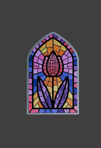 Church glass window style 7