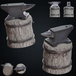 Blacksmith Anvil on Stump