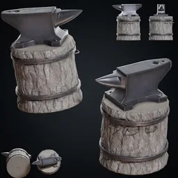 Blacksmith Anvil on Stump