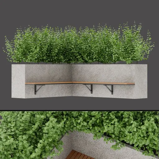 Wooden Blossom Planter