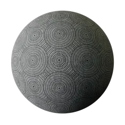 High-resolution circular cobblestone paving texture for 3D modeling and rendering, suitable for Blender and PBR workflows.