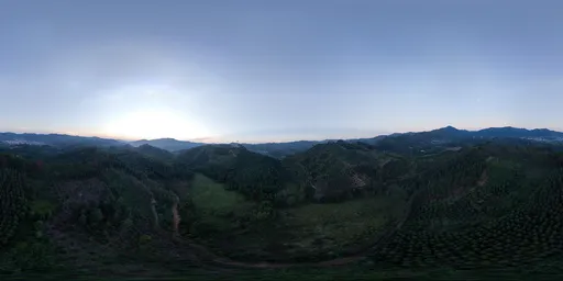 Sunset at high altitude