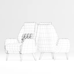 Modern Chesterfield Armchair