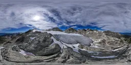 Sunny Cloudy Day Landscape