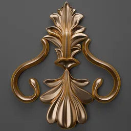 Intricate 3D classic ornament model designed for high-quality detailing in Blender 3D projects, enhancing design elegance.