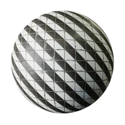 Worn Checkered Industrial Tiles