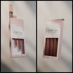 Lipstick packing in box animation