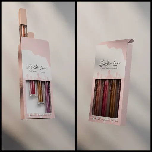 Lipstick packing in box animation