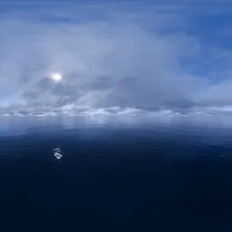 Ocean Day Overcast Panorama