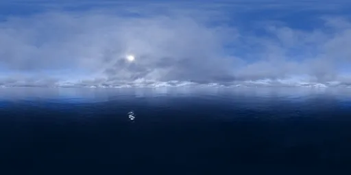 Ocean Day Overcast Panorama
