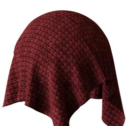 High-resolution red knitted yarn texture for 3D Blender material with seamless herringbone pattern for realistic fabric rendering.