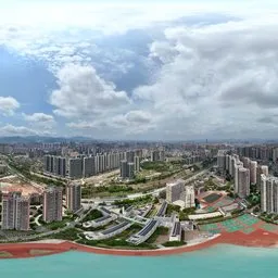 Highsky Building Red Blue sky