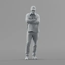 Lowpoly Male Standing