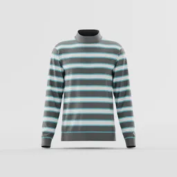 The Horizon Stripe Mock Neck