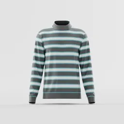 The Horizon Stripe Mock Neck