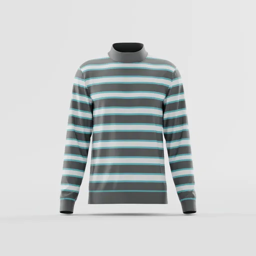 The Horizon Stripe Mock Neck