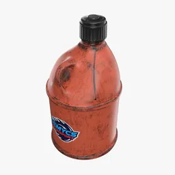 Fuel canister red dirty