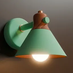 Cone wall lamp cute