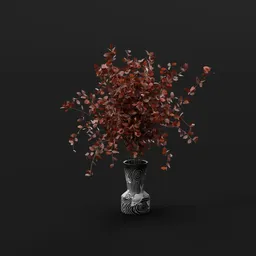 Red Eucalyptus Vase