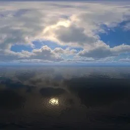 Seawater and Cloudy Sky HDRI