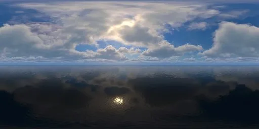 Seawater and Cloudy Sky HDRI