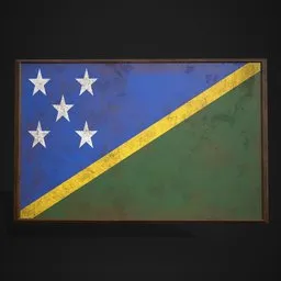 Solomon Islands Flag Picture Frame