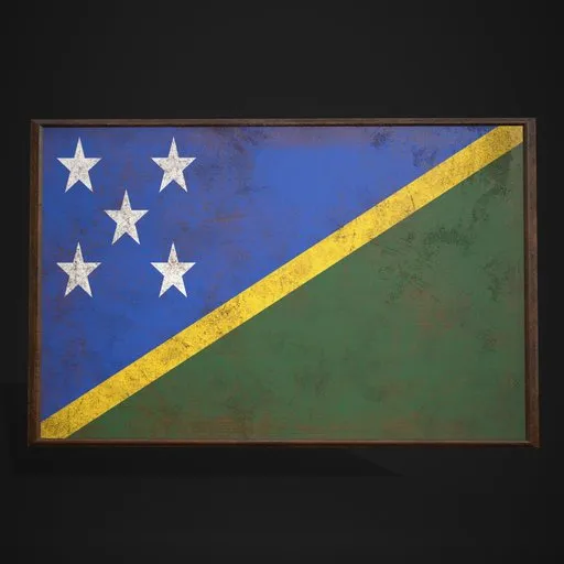 Solomon Islands Flag Picture Frame