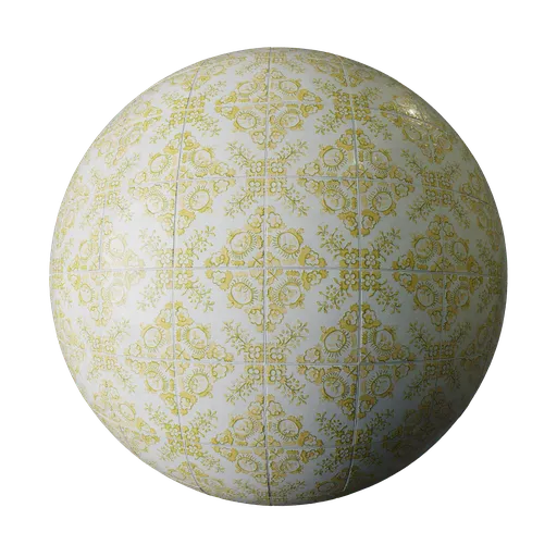 Decorative yellow tiles